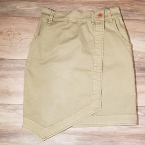 Pilcro and the Letterpress army green skirt